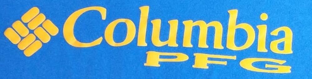 Columbia PFG T Shirt Mens Large Blue Performance Fishing Gear Graphic Tee